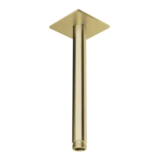 Herzbach spa ix pvd deckenarm 200 rosette 70 eckig brass, Brass Steel, 21.964820.2.41 21.964820.2.41