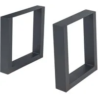 en.casa Tischgestell (2-St., 2er Set), »Lülsfeld« Stahl 40 x 43 cm Schwarz