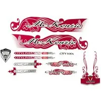 Non-Branded Fahrradrahmen Fahrrad DEKOR Satz Aufkleber Rahmen Girl Lady Bike Sticker MC KENZIE