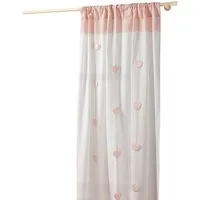 vertbaudet Vorhang Vorhang mit Deko-Girlande Kinderzimmer MEIN HERZ, Baumwolle/Polyester, Herzmotiv