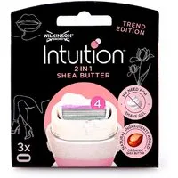Wilkinson Rasierklingen Wilkinson Intuition 2-in-1 Shea Butter Rasierklingen, 3er Pack, 3-tlg., mit aufschäumenden Hautconditioner