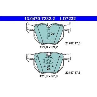ATE Ceramic Bremsbel?ge hinten BMW X5 E70 F15 X6 E71 F16 3,0