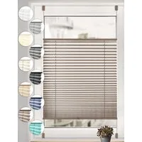 Sonello Plissee ohne Bohren Rollo Klemmfix für Fenster & Tür Lichtschutz, blickdicht, ohne Bohren, verspannt, Klemmfix, 30cm x 100cm Braun Faltrollo, Easyfix, Sonnenschutzrollo, Jalousie