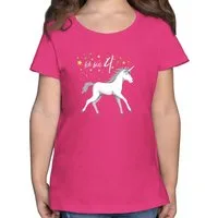 Shirtracer T-Shirt Einhorn Vierter 4. Geburtstag