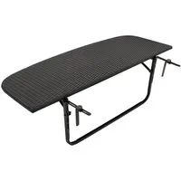 DEGAMO Balkonhängetisch SEVILLA (1-St), 120x40cm, Metall + Polyrattan schwarz, klappbar