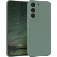 EAZY CASE Handyhülle für Samsung Galaxy S22 5G Hülle Silikon 6,1 Zoll, Schutzhülle mit Kameraschutz stoßfest telefonhülle Matt Dunkelgrün