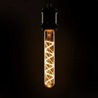 ZMH LED-Leuchtmittel E27 Vintage Röhrenform Glühbirne 185/300mm Gold für Haus Café, E27, 1 St., 2200K, Warmweiß Spirale Filament Antike Beleuchtung