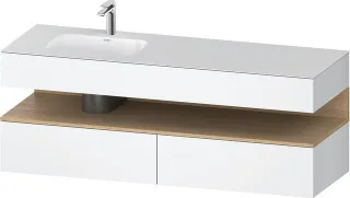 Duravit Qatego Einbauwaschtisch mit Konsolenwaschtischunterbau Weiß Matt 1600x500x600 mm - QA4795030 QA4795030180000