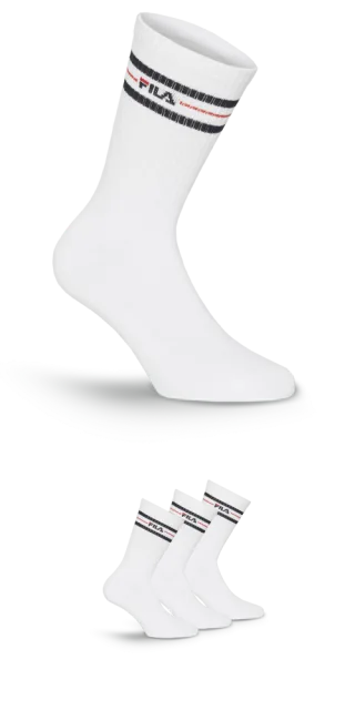 Fila Socken "UNISEX LIFESTYLE PLAIN SOCKS" 3 Paar, 3 Stk. tlg. mit Logo-Schriftzug