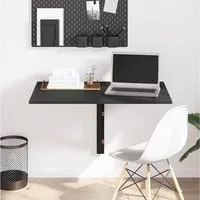furnicato Wandregaltisch Klappbarer Wandtisch 100x60x56 cm Schwarz aus Holzwerkstoff (1-St), Feuchtigkeitsbeständiger Klapptisch für Büro mit 20 kg Belastbarkeit
