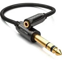 deleyCON deleyCON Audio Klinken Adapter Kabel 6,3mm Klinke Stecker zu 3,5mm Audio-Kabel