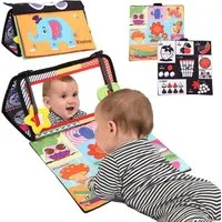 SinLaw Lernspielzeug Baby-Spiegelspielzeug, gemustertes Sinnesbuch, Montessori-Spielzeug (1-St), Spielzeug zur visuellen, auditiven und taktilen Stimulation