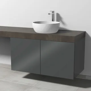 Sanipa Waschtischunterbau mit Türen 2morrow (P2365) 510x1000x520 Anthrazit-Glanz, P236579 P236579