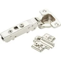SO-TECH® Türbeschlag Topfband Scharnier T48 Eckanschlag 110° mit Schließautomatik, Set mit Kreuzmontageplatte (Exzenter)