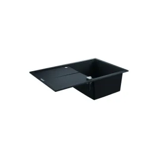 Grohe K400 Komposit-Einbauspüle 31639AP0 780x500mm, 1 Becken mit Abtropffläche, granit schwarz