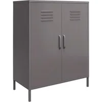loft24 Mehrzweckschrank Bradford Spind Schrank aus Metall, 2 Türen