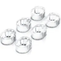 BEARWARE Wandtürstopper (Spar-Set, 6 St), Türklinkenpuffer, Türgriffpuffer, Türstopper, Stoßfänger 25 x 32 mm