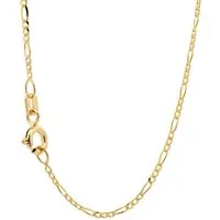 HOPLO Goldkette Goldkette Figarokette Halskette Breite 1,4 mm 36 cm 585-14 Karat Gold, Made in Germany