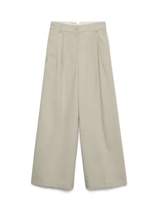 VERO MODA - VMNILLE HW WIDE PANT Oatmeal - Gr. - 30