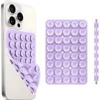 HS.SUPPLY Handy-Halterung Doppelseitiger Silikon-Handyhalter mit Saugnäpfen für iPhone & Android
