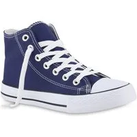VAN HILL 841313 Sneaker Damen Sneaker High Schnürer Bequeme Basic Freizeit Stoff