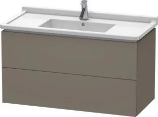 Duravit L-Cube Waschtischunterbau wandhängend Flanell Grau Seidenmatt 1020x469x558 mm - LC626609090 LC626609090
