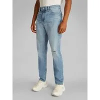 Calvin Klein Jeans Destroyed-Jeans SLIM TAPER in hellblauer Waschung