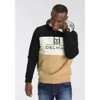 DELMAO Kapuzensweatshirt Langarm, lockere Passform, Colourblocking-Optik, mit Kapuze