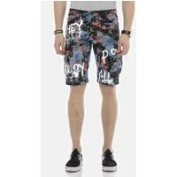 Cipo & Baxx Jeansbermudas Bermuda & Short mit angesagtem Denim-Coating, CK204