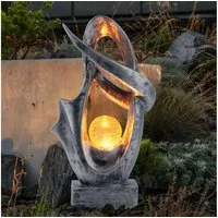 GLOBO LIGHTING LED Solarleuchte, LED-Leuchtmittel fest verbaut, Warmweiß, Solarlampe für Außen Garten Deko Terrassen Lampe Außen