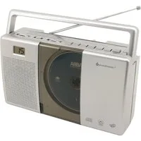 Soundmaster RCD1185 tragbares Radio mit CD-Player Hörbuchfunktion Kofferradio UKW-Radio (UKW-Radio, Retro Kofferradio mit CD-Player, UKW-Radio, Antenne)