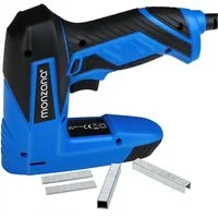 monzana Handtacker, Elektrotacker mit Softgrip 2in1 inkl. 400 Klammern & 100 Nägeln 30