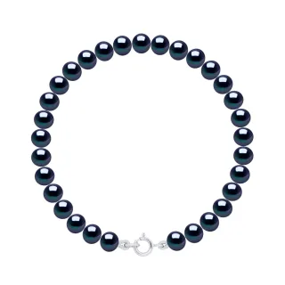 Armband aus echten Süßwasser-Zuchtperlen, halbrund, 5–6 mm