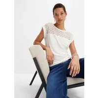 bonprix T-Shirt gerade Passform, Kurzarm, für vielseitige Anlässe, aus Viskose-Mix