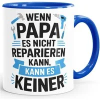 MoonWorks Tasse Tasse Wenn Papa es nicht reparieren kann Spruch Lustig Geschenke für, Keramik