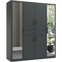 Wimex Kleiderschrank Diver Drehtürenschrank mit Spiegel, 180, 225 o. 270cm breit Bestseller Schlafzimmerschrank wahlweise 3 Innenausstattungen