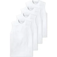Schiesser Unterhemd Essentials (Set) Muskelshirt ärmellos, im 4er Sparpack