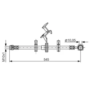 Bosch Bremsschlauch vorne links Mercedes M-Klasse W163 1987481077