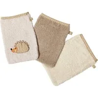 Erwin Müller Waschhandschuh Kinder-Waschhandschuh 3er-Pack, Walk-Frottier Uni