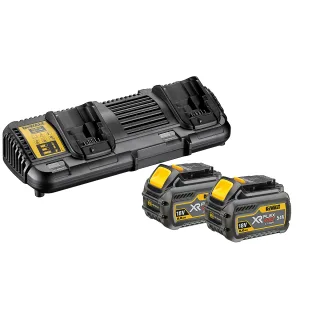 DEWALT XR FLEXVOLT Akku-Starter-Set 54V / 108Wh + 2 Akku + 1 Doppelladegerät DCB132-QW - DCB132T2-QW