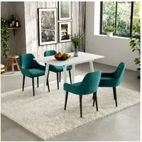 Vicco Esstisch Beaver, Weiß, 80-110 x 70 cm ausziehbar (1-St)