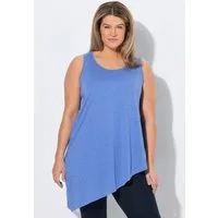 Ulla Popken Longshirt Longtop Volant A-Linie Rundhals ärmellos