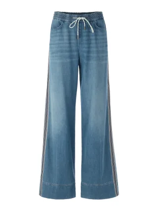 Marc Cain Sports - Jeans WELKOM mit weitem Bein blue denim - Gr. - 34