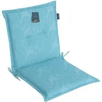 LILENO HOME Polsterauflage Niedriglehner, bequeme Sitzauflage für Gartenstühle, Stuhlkissen, (1 St., 1er Set), Gartenstuhl Auflage Blätter Aqua, Sitzpolster waschbar