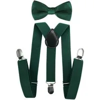 axy Hosenträger Kinder Jungen Hosenträger mit Fliege Set (2-St., 2er Set) für Kinder 1-6 Jahre alt, verstellbar und elastisch