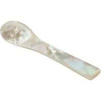EDZARD Servierlöffel Perlmuttlöffel, ideal für Salz- und Zuckerdosen, Meer- Perlmutt, Handarbeit, L 6 cm