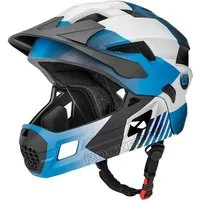 ROCKBROS Kinderfahrradhelm, 2 in 1 Helm mit abnehmbarem Kinnschutz