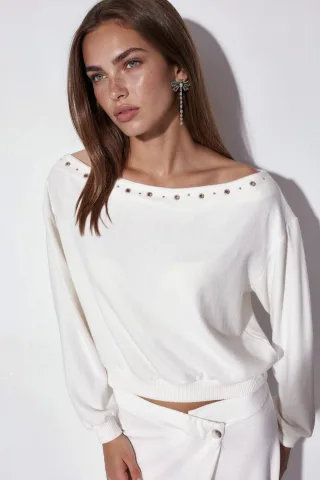 Damen Rundhals-Fleece-Sweatshirt