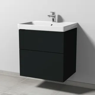 Sanipa 3way Waschtischunterbau zu Villeroy & Boch Avento Waschtisch mit 2 Auszügen, Vulkan-Matt SP6211V
