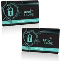 Tec-Expert Geldbörse RFID GUARD 2x RFID NFC Scan Blocker Karte Abschirmung Geldbörse (2-tlg., Set aus 2x RFID / NFC Block Card), RFID Blocker Karte, NFC Block Card
